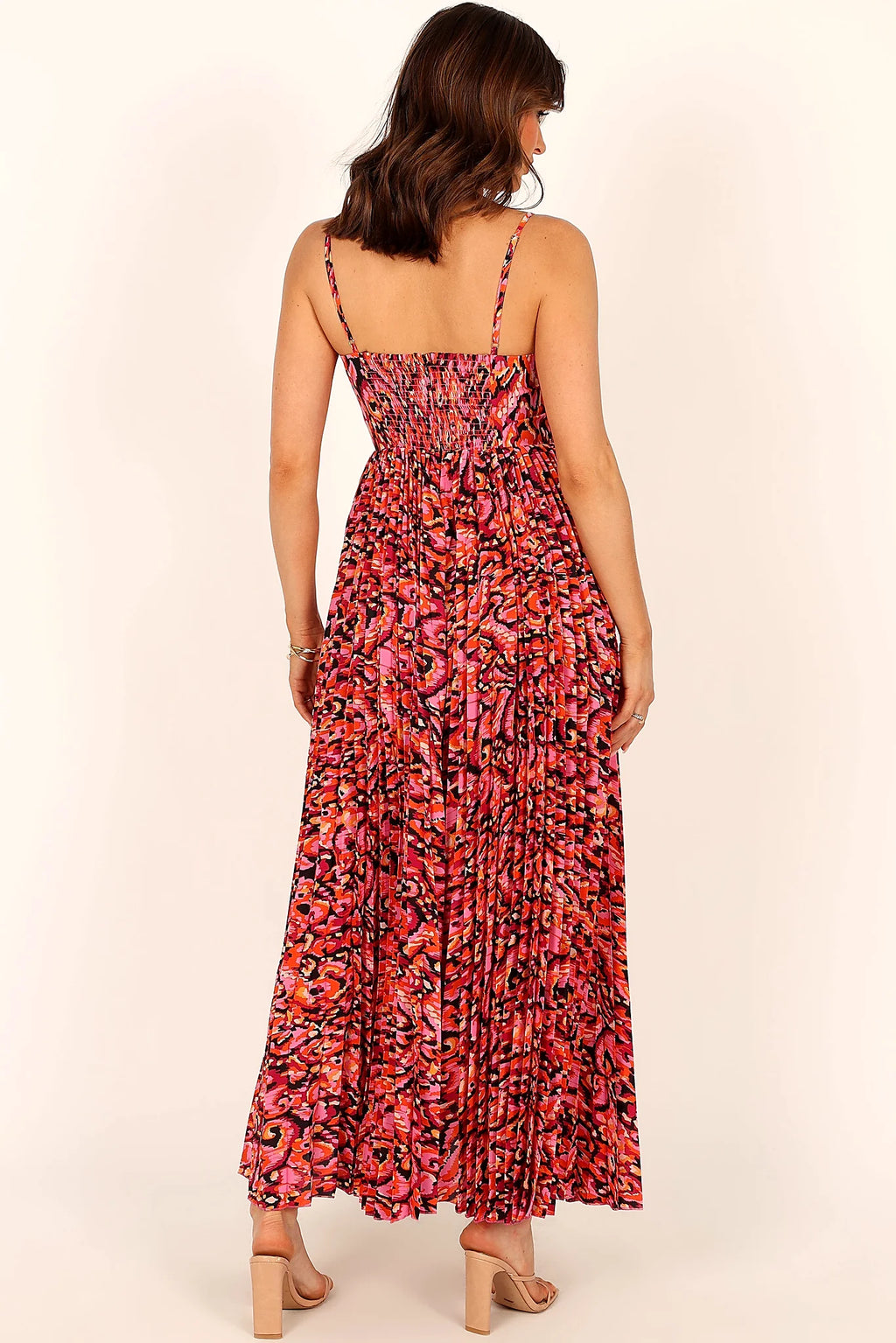 Achanti Pleated Maxi Dress - Pink Multi