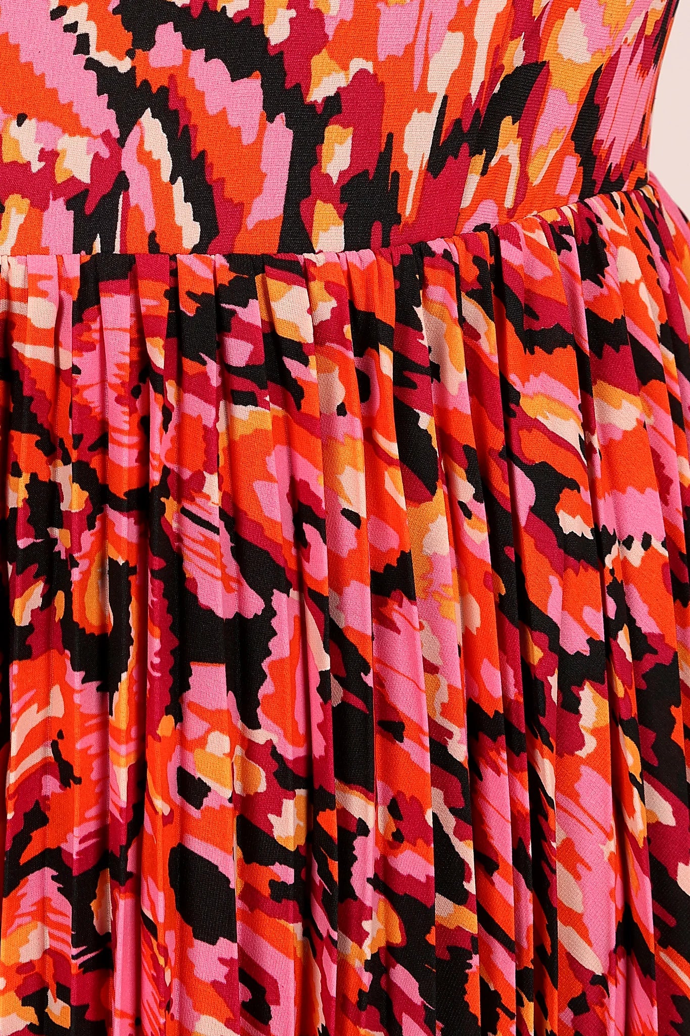 Achanti Pleated Maxi Dress - Pink Multi