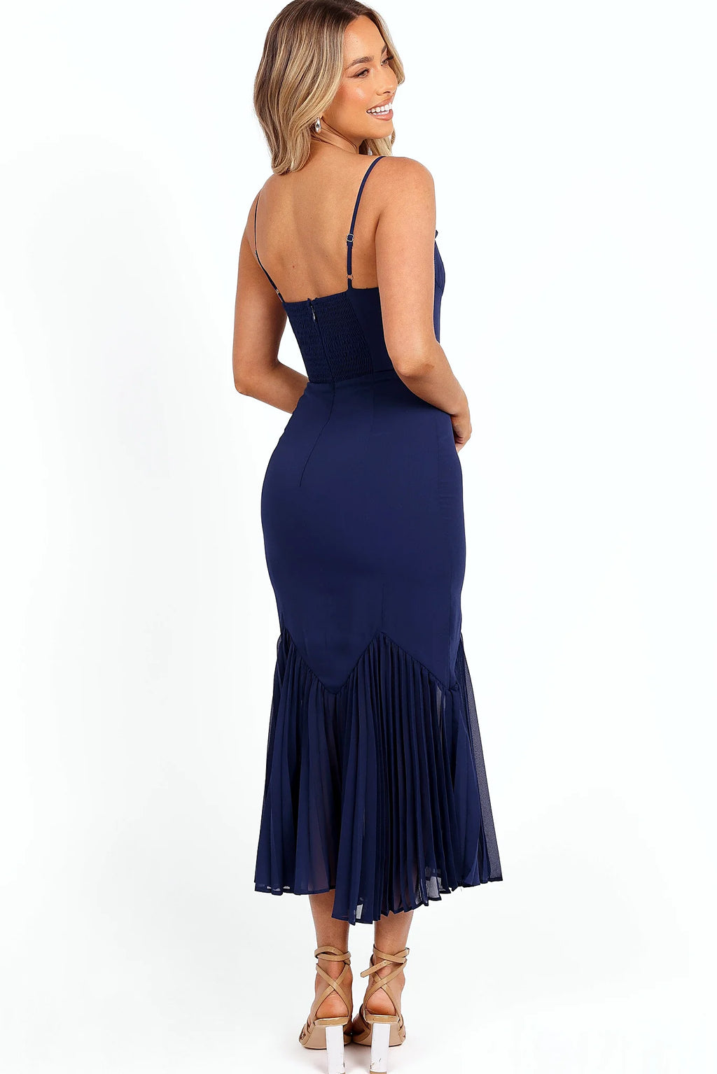 Ashton Midi Dress - Navy