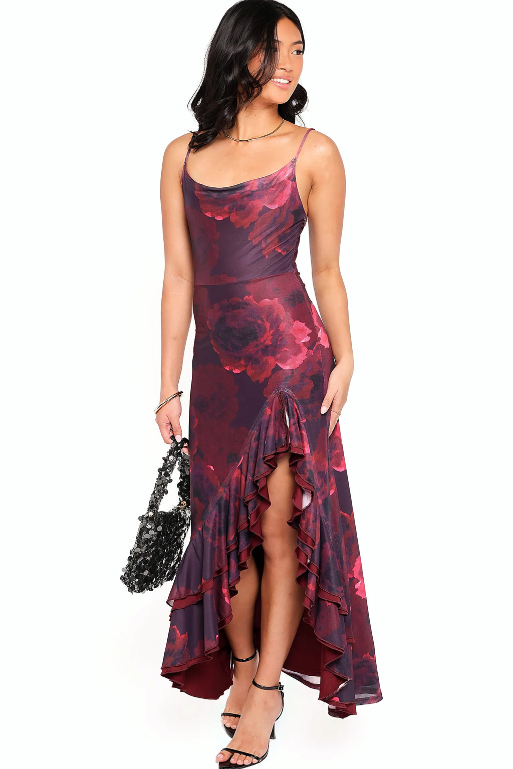 Carella Maxi Dress - Red Floral