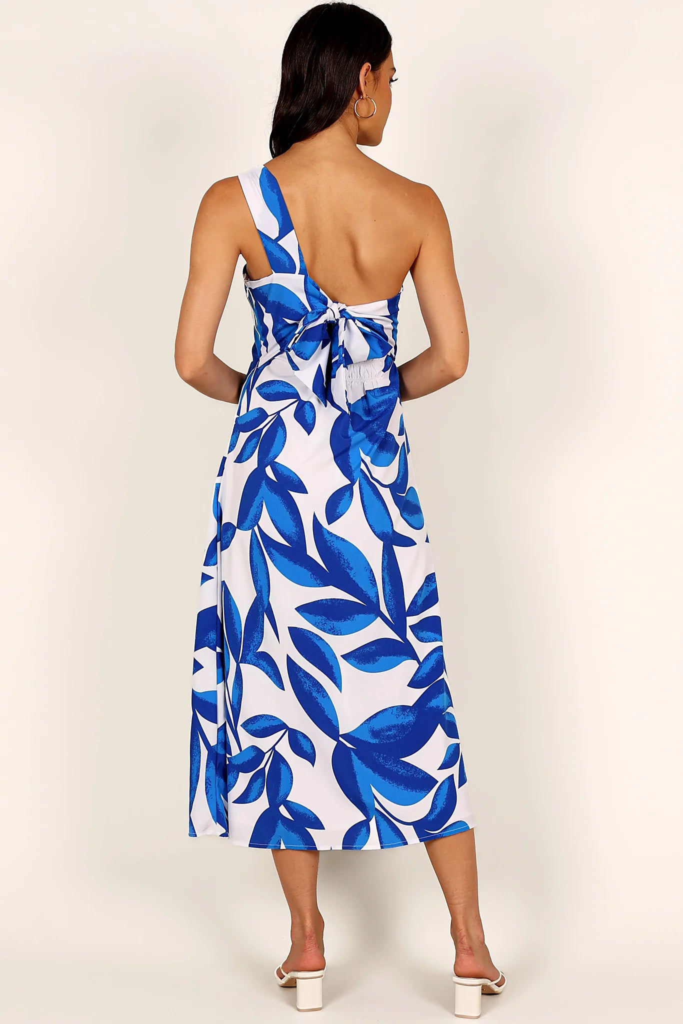 Freddie Midi Dress - White/Blue