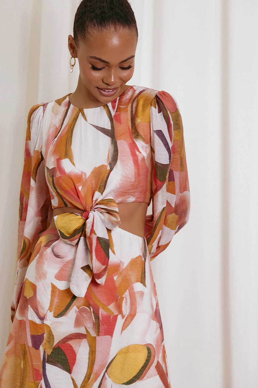 Laquin Long Sleeve Maxi Dress - Pink