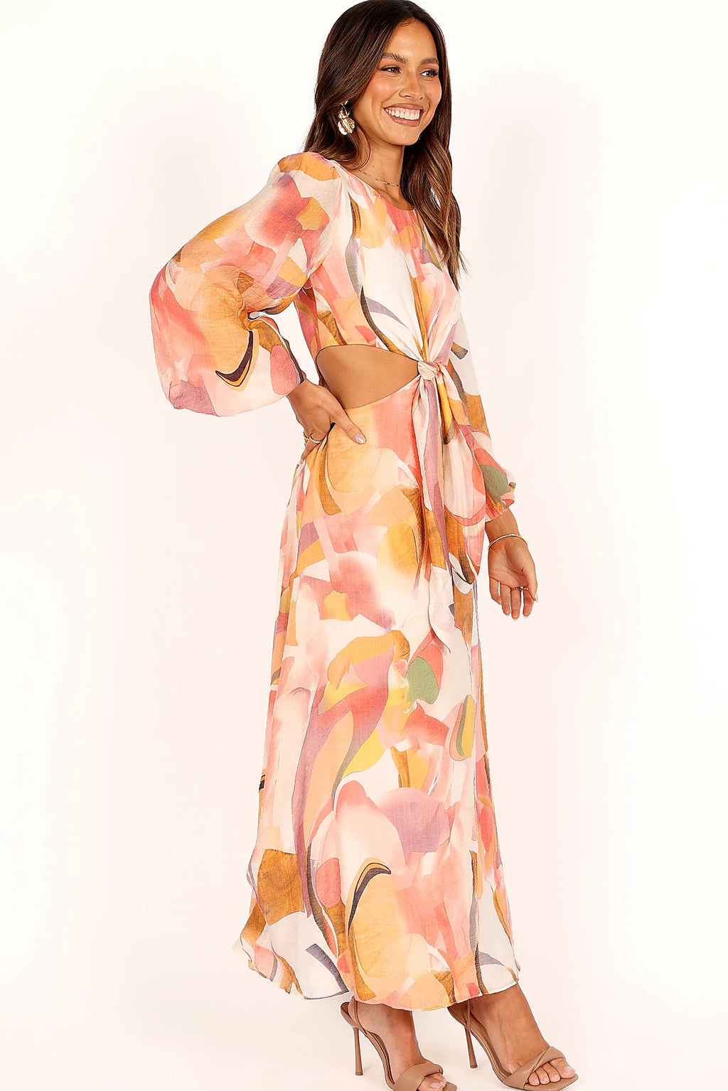 Laquin Long Sleeve Maxi Dress - Pink