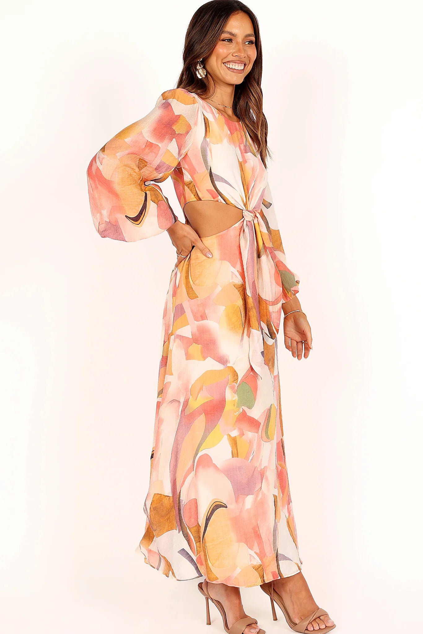 Laquin Long Sleeve Maxi Dress - Pink