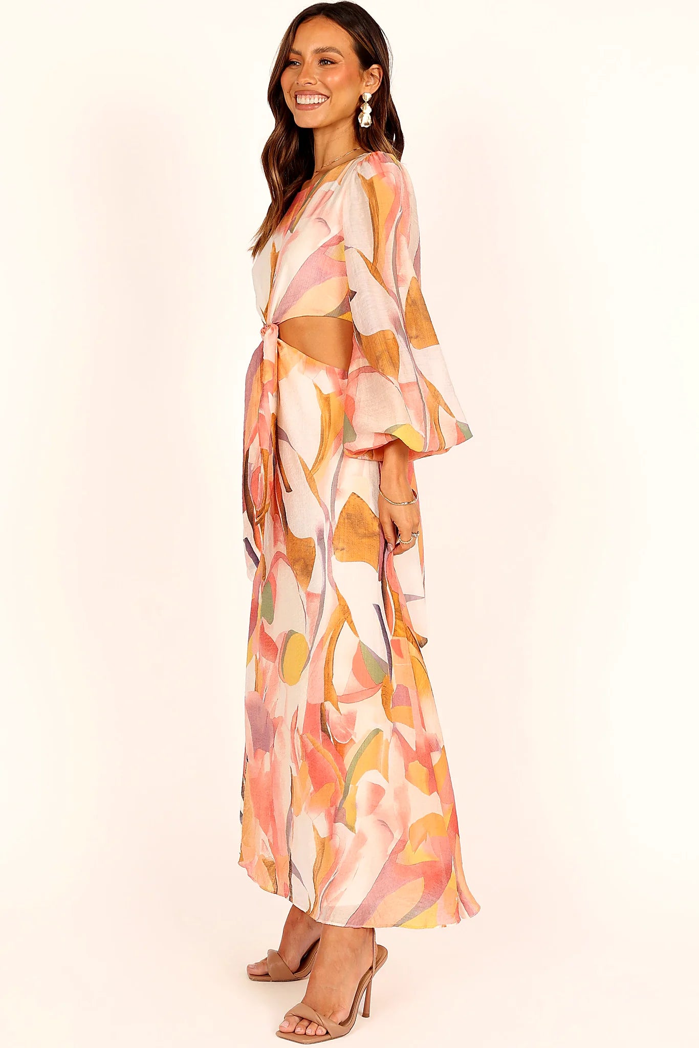 Laquin Long Sleeve Maxi Dress - Pink