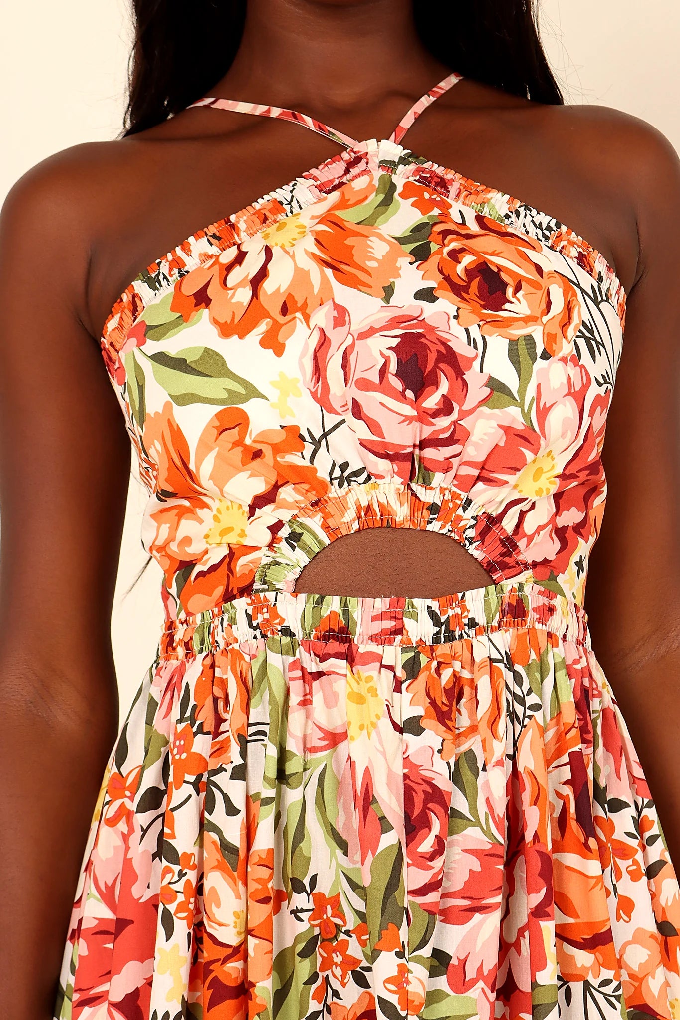 Madeira Dress - Orange Floral