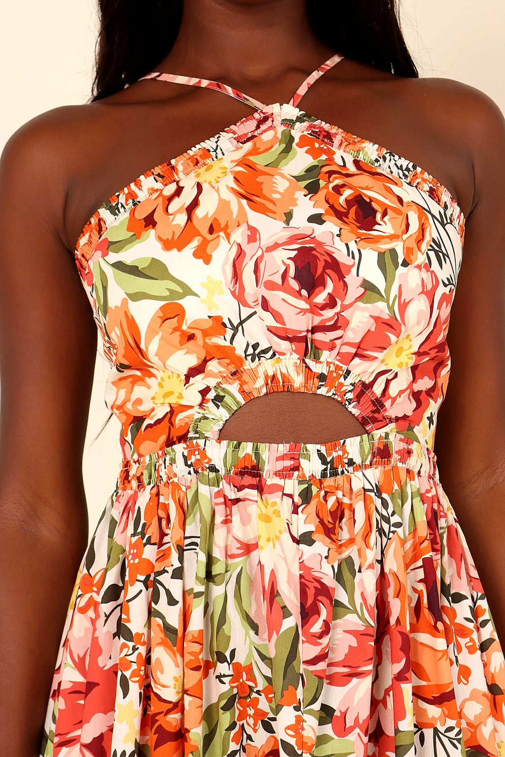 Madeira Dress - Orange Floral