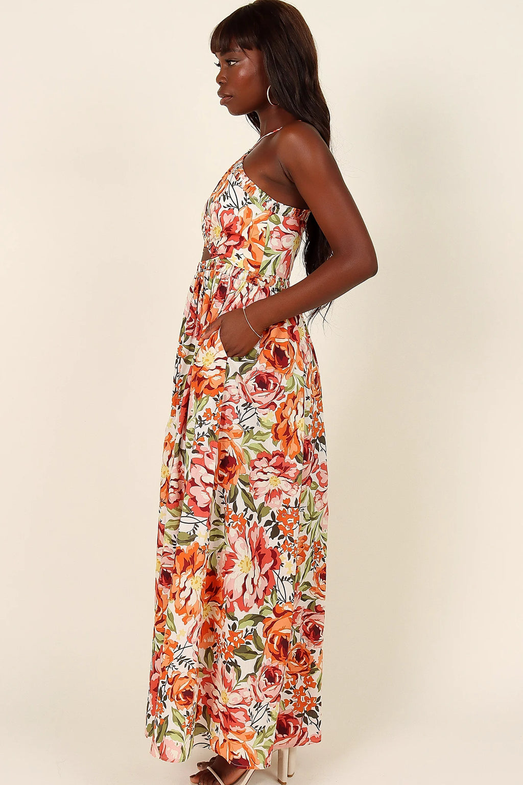Madeira Dress - Orange Floral