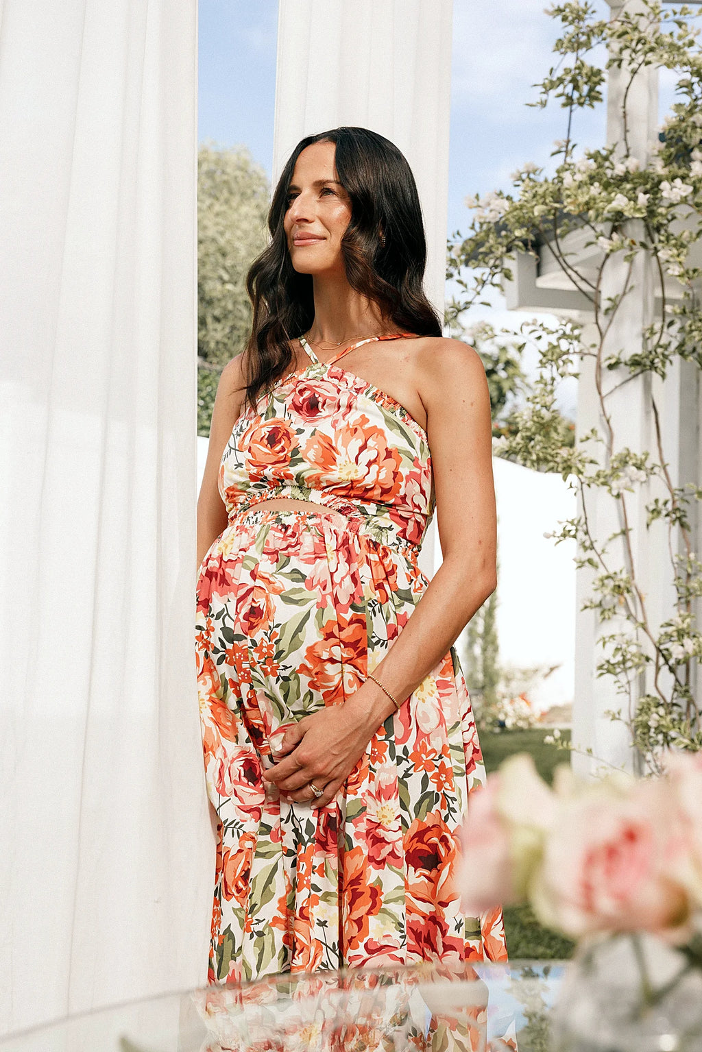 Madeira Dress - Orange Floral