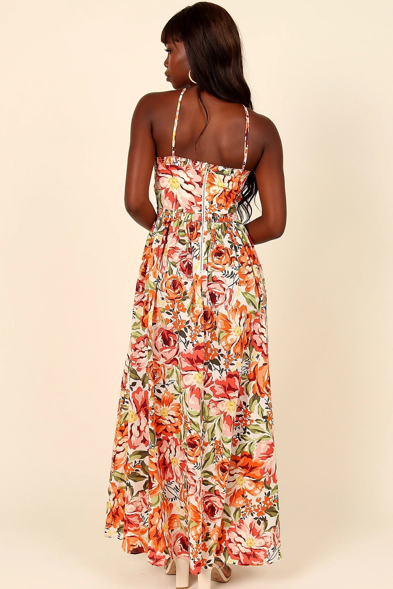 Madeira Dress - Orange Floral