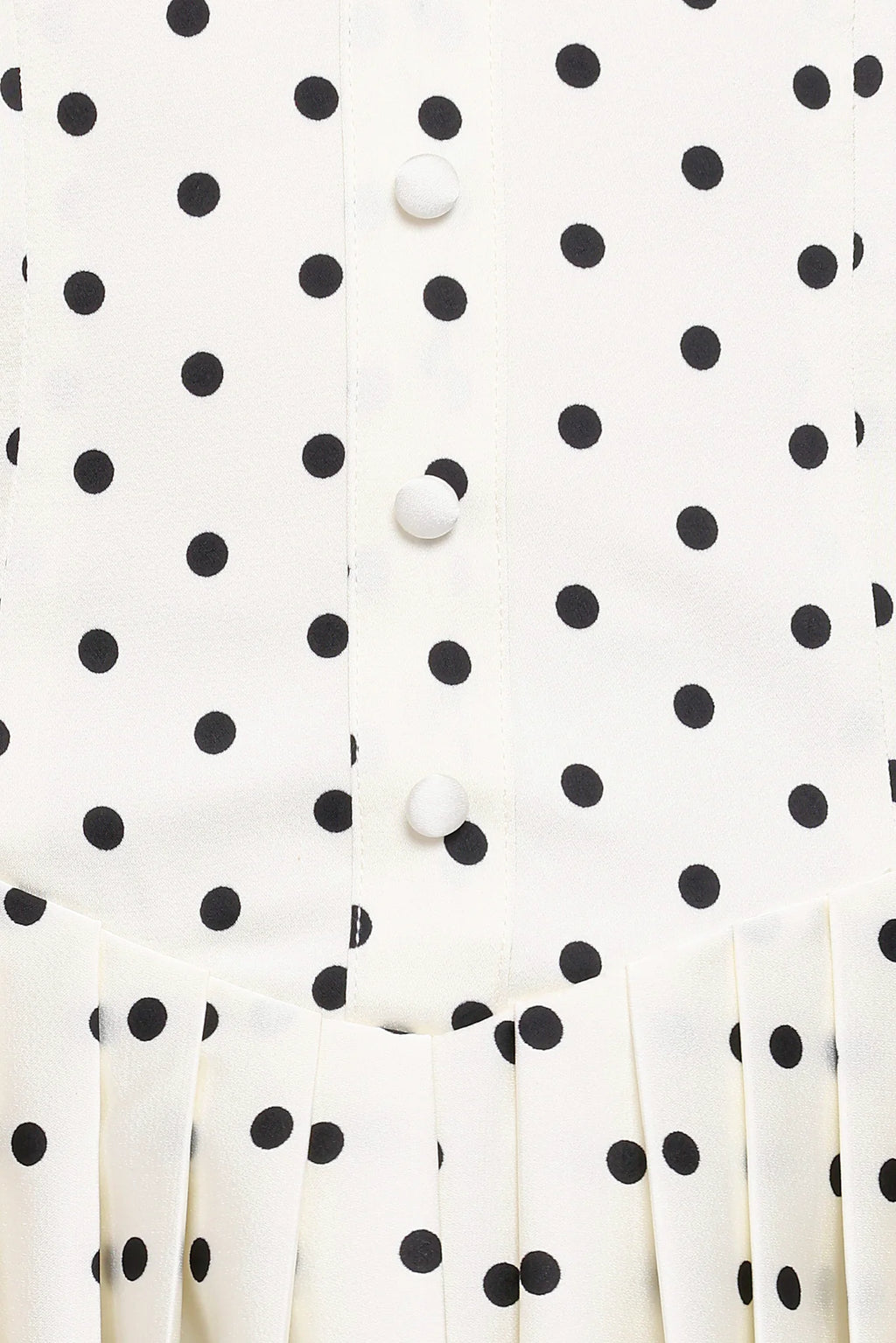 Marlie Off Shoulder Mini Dress - Cream Polka Dot