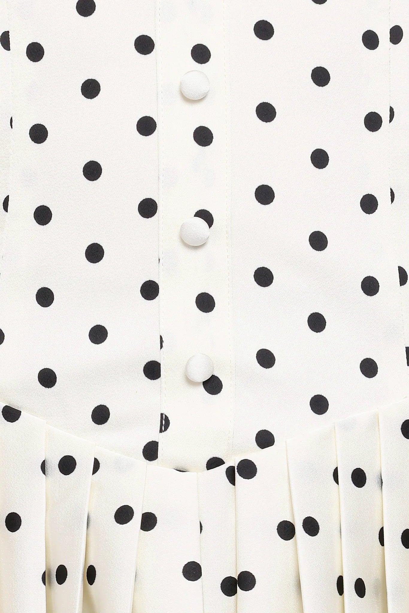 Marlie Off Shoulder Mini Dress - Cream Polka Dot
