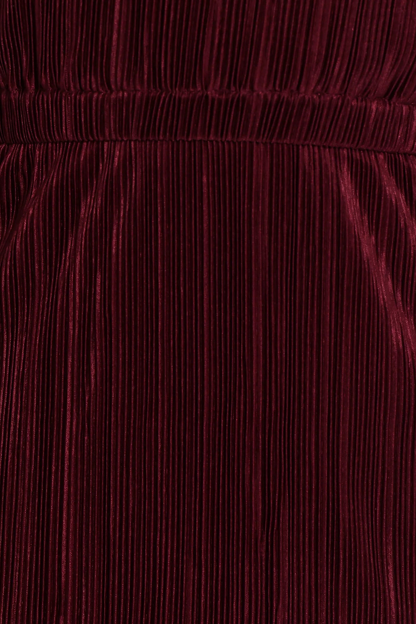 Pontee One Shoulder Pleated Midi Dress - Burgundy