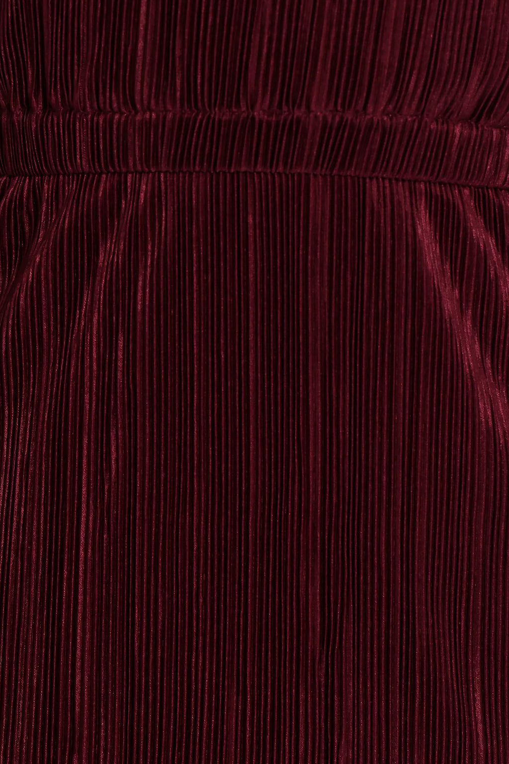 Pontee One Shoulder Pleated Midi Dress - Burgundy