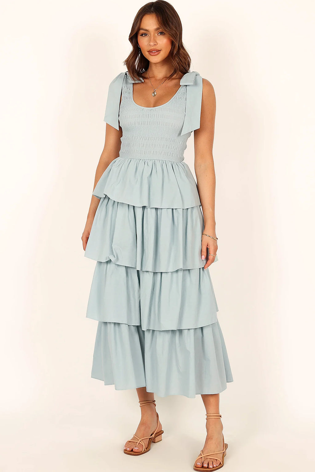Raphael Tiered Maxi Dress - Blue
