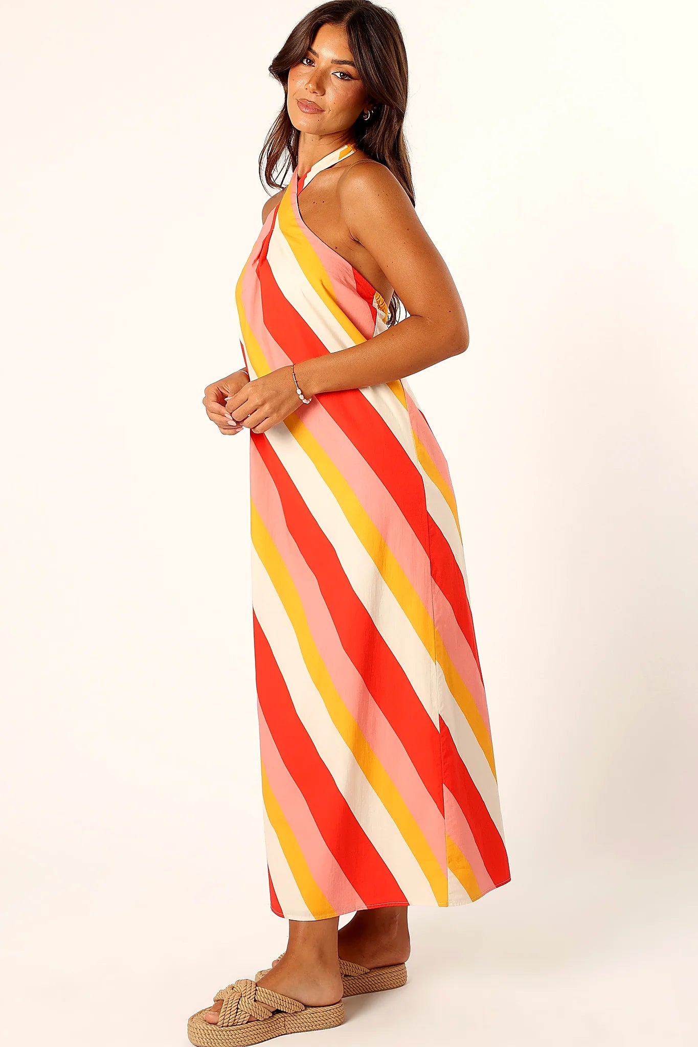 Sabbia Maxi Dress - Pink Stripe