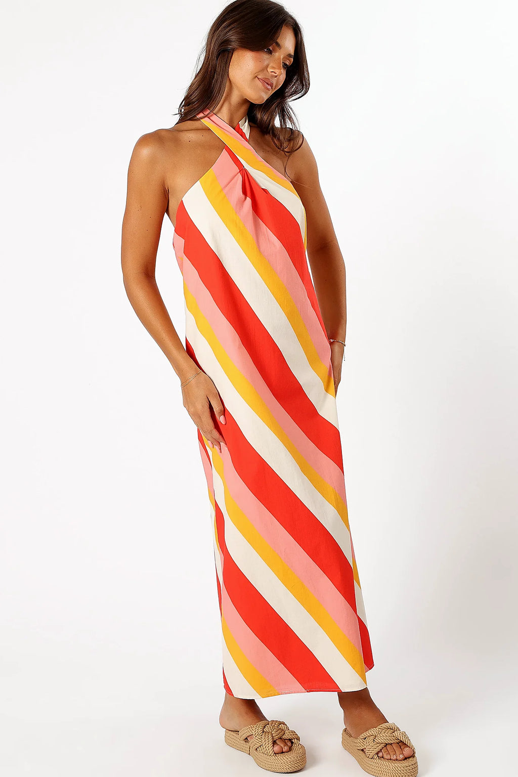 Sabbia Maxi Dress - Pink Stripe