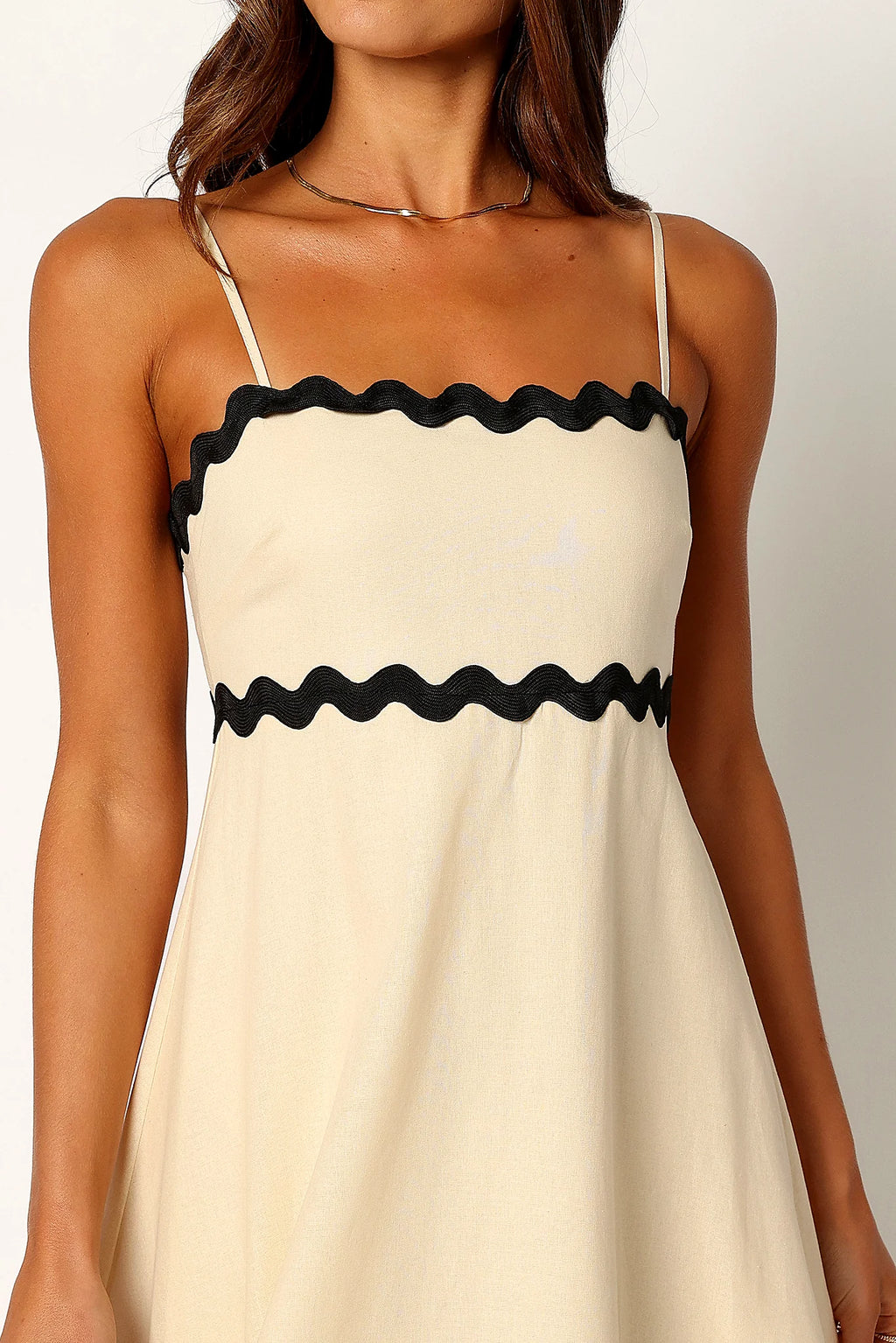 Yana Maxi Dress - Cream Black